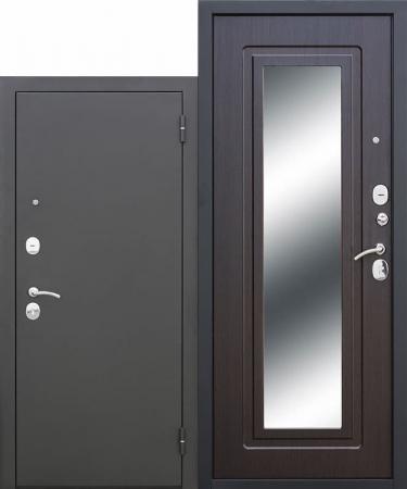 Дверь металлическая Ferroni Царское зеркало 960 * 2050 Левая Муар МДФ Венге