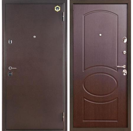 Дверь металлическая Бульдорс "24" 860 * 2050 Левая Медь МДФ Венге Б-2