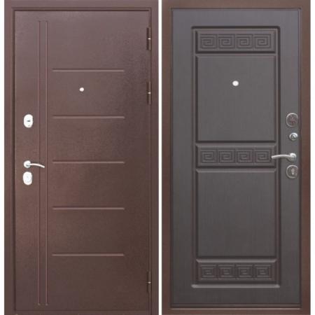 Дверь металлическая Ferroni ТРОЯ 960 * 2050 Левая Медный антик МДФ Венге