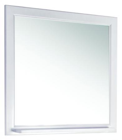 Зеркало "Бергамо 85" белый ( Патина серебро)