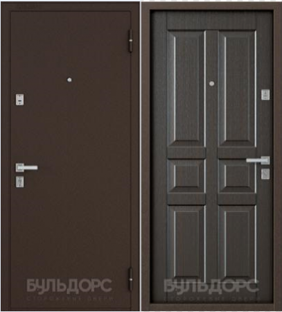 Дверь металлическая Бульдорс ""Termo MP"" 880 * 2050 Правая Букле шоколад МДФ Мелинга венге ТВ-2