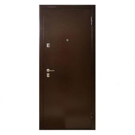 Дверь металлическая Бульдорс "1" 960 * 2050 Левая Медь МДФ глад_миланский орех