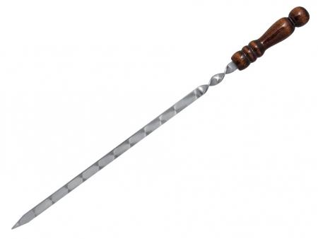 Шампур прямой с деревянной ручкой 500*10*2,0мм
