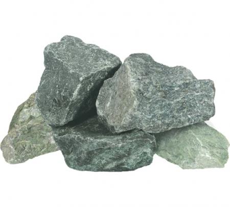Камень "Хакасский жадеит" обалованный, средняя фракция (70-140мм) в коробке 10 кг