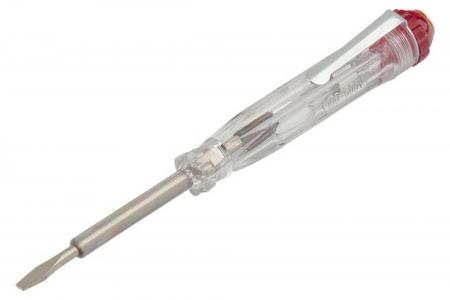 Отвертка индикаторная КУРС прозрачная ручка, 100-500В 140мм