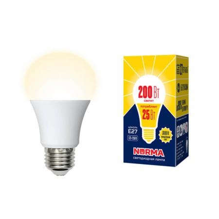 Лампа светодиодная LED-A70-25W/3000К/E27/FR/NR Форма «А», матовая Теплый белый свет 3000К
