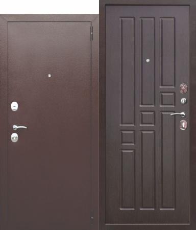 Дверь металлическая Ferroni ГАРДА 860 * 2050 Левая Медный антик МДФ Венге