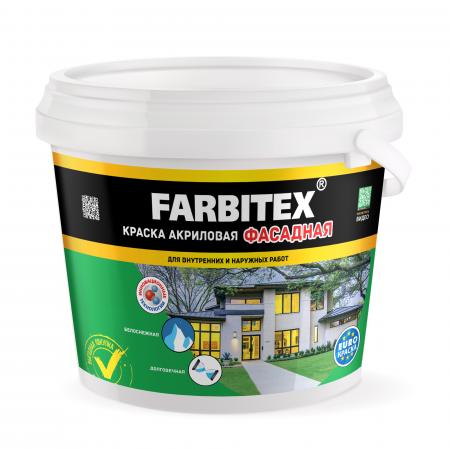 Краска FARBITEX акриловая фасадная 6кг 