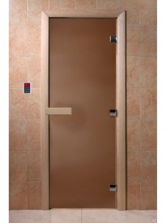 Дверь для бани doorwood "бронза матовая" бронза матовая 200*80*8