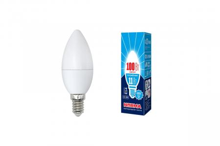 Лампа светодиодная LED-C37-11W/NW/E14/FR/NR Форма «свеча», матовая Белый свет 4000К
