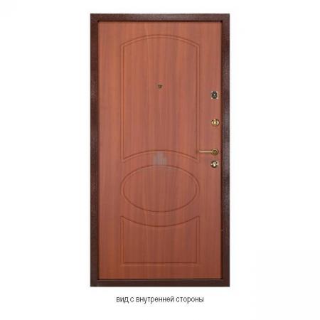 Дверь металлическая Бульдорс "24" 860 * 2050 Левая Медь МДФ Орех лесной Б-2