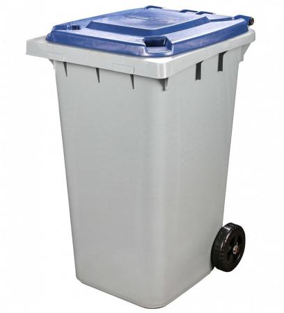 Бак для мусора 240л (на колесах)(серо-синий)