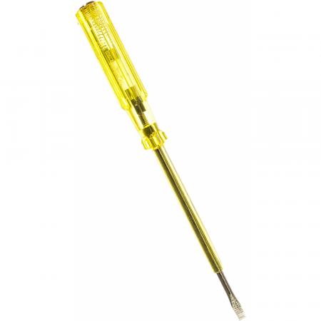Отвертка индикаторная, желтая ручка, 100-500В, 190мм