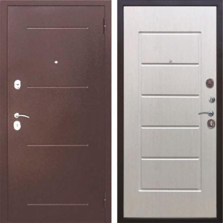 Дверь металлическая Ferroni ГАРДА 860 * 2050 Правая Медный антик МДФ Белый ясень