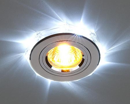 Светильник встраиваемый точечный SC 2020/2 хром/белая подсветка
