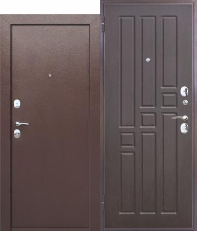 Дверь металлическая ГАРДА 860 * 2050 Левая Венге (внутр. открывание)