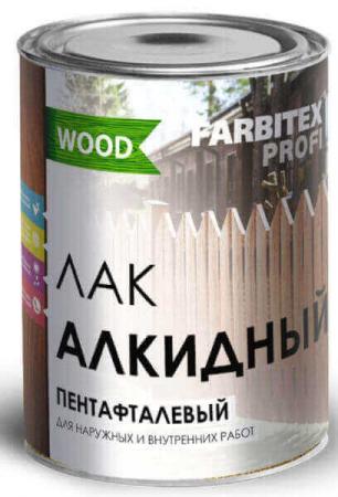 Лак FARBITEX PROFI Wood алкидный пентафталевый высокогл. 0.9л.