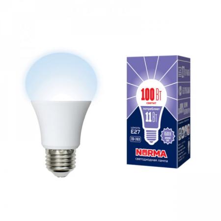 Лампа светодиодная LED-A60-11W/DW/E27/FR/NR Форма «А», матовая. Серия Дневной белый свет (6500К