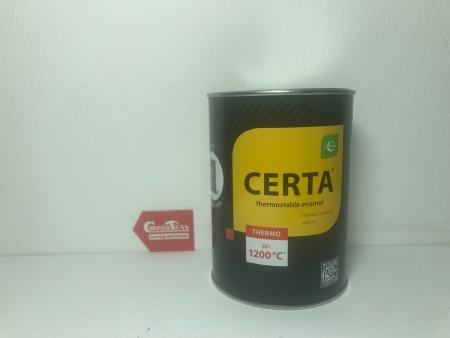 Эмаль CERTA антикор. термостойкая до 1200С Чёрная 0,8кг.